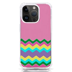 Easter Chevron Pattern Stripes Iphone 14 Pro Tpu Uv Print Case by Hannah976