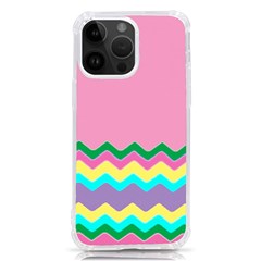 Easter Chevron Pattern Stripes Iphone 14 Pro Max Tpu Uv Print Case by Hannah976