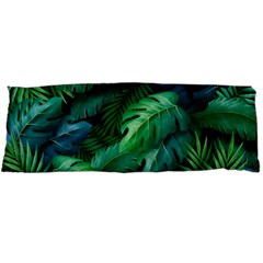 Tropical Green Leaves Background Body Pillow Case Dakimakura (two Sides) by Hannah976