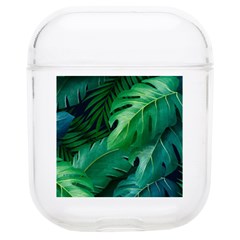 Tropical Green Leaves Background Soft Tpu Airpods 1/2 Case