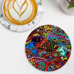 Vector Art Pattern - Uv Print Round Tile Coaster by Hannah976