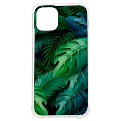 Tropical Green Leaves Background Iphone 12/12 Pro Tpu Uv Print Case by Hannah976