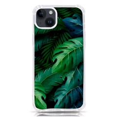 Tropical Green Leaves Background Iphone 14 Plus Tpu Uv Print Case by Hannah976