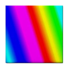 Multi Color Rainbow Background Tile Coaster by Hannah976