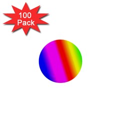 Multi Color Rainbow Background 1  Mini Buttons (100 Pack)  by Hannah976