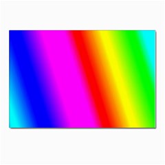 Multi Color Rainbow Background Postcards 5  X 7  (pkg Of 10) by Hannah976