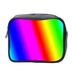 Multi Color Rainbow Background Mini Toiletries Bag (two Sides) by Hannah976