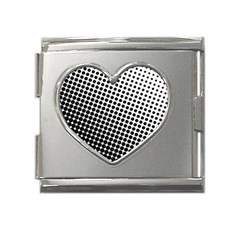 Background-wallpaper-texture-lines Dot Dots Black White Mega Link Heart Italian Charm (18mm) by Hannah976