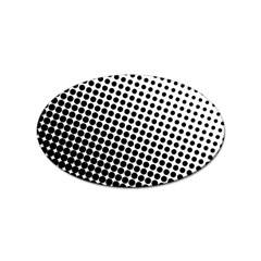 Background-wallpaper-texture-lines Dot Dots Black White Sticker (oval) by Hannah976