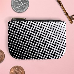 Background-wallpaper-texture-lines Dot Dots Black White Mini Coin Purse by Hannah976