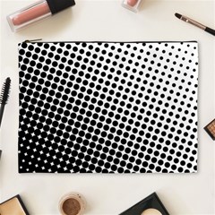 Background-wallpaper-texture-lines Dot Dots Black White Cosmetic Bag (xl) by Hannah976