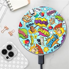 Comic Elements Colorful Seamless Pattern Wireless Fast Charger(white) by Hannah976