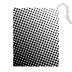 Background-wallpaper-texture-lines Dot Dots Black White Drawstring Pouch (4xl) by Hannah976