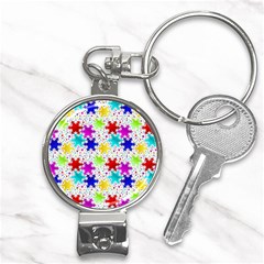 Snowflake Pattern Repeated Nail Clippers Key Chain by Hannah976