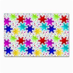 Snowflake Pattern Repeated Postcard 4 x 6  (pkg Of 10) by Hannah976