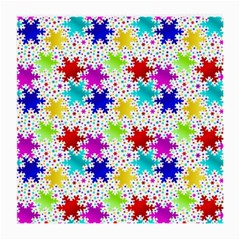 Snowflake Pattern Repeated Medium Glasses Cloth (2 Sides) by Hannah976