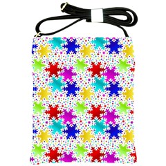 Snowflake Pattern Repeated Shoulder Sling Bag by Hannah976