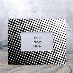 Background-wallpaper-texture-lines Dot Dots Black White White Tabletop Photo Frame 4 x6  by Hannah976