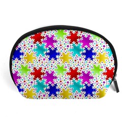 Snowflake Pattern Repeated Accessory Pouch (large) by Hannah976