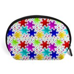 Snowflake Pattern Repeated Accessory Pouch (Large) Front