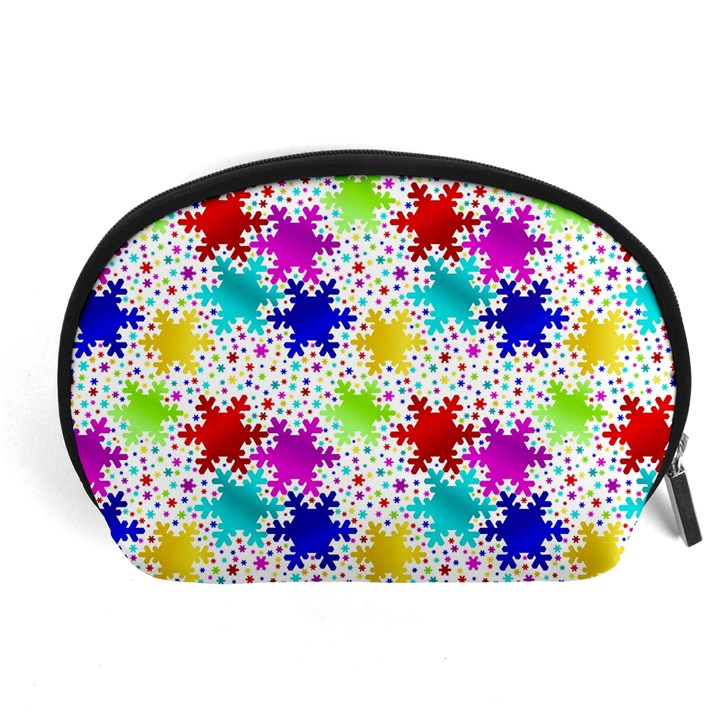 Snowflake Pattern Repeated Accessory Pouch (Large)