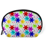 Snowflake Pattern Repeated Accessory Pouch (Large) Back