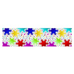 Snowflake Pattern Repeated Oblong Satin Scarf (16  X 60 ) by Hannah976