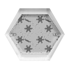 Snowflake Pattern Repeated Hexagon Wood Jewelry Box by Hannah976