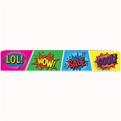 Pop Art Comic Vector Speech Cartoon Bubbles Popart Style With Humor Text Boom Bang Bubbling Expressi Small Bar Mat by Hannah976