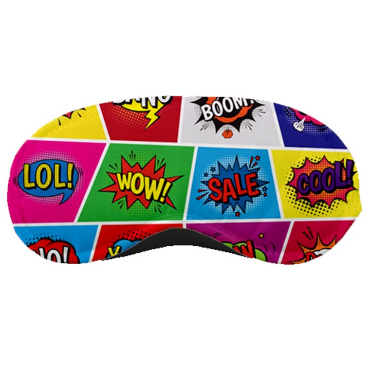 Pop Art Comic Vector Speech Cartoon Bubbles Popart Style With Humor Text Boom Bang Bubbling Expressi Sleep Mask