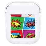 Pop Art Comic Vector Speech Cartoon Bubbles Popart Style With Humor Text Boom Bang Bubbling Expressi Hard PC AirPods 1/2 Case Front