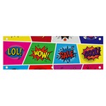 Pop Art Comic Vector Speech Cartoon Bubbles Popart Style With Humor Text Boom Bang Bubbling Expressi Banner and Sign 6  x 2  Front