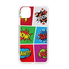 Pop Art Comic Vector Speech Cartoon Bubbles Popart Style With Humor Text Boom Bang Bubbling Expressi Iphone 11 Tpu Uv Print Case by Hannah976