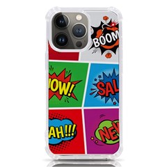 Pop Art Comic Vector Speech Cartoon Bubbles Popart Style With Humor Text Boom Bang Bubbling Expressi Iphone 13 Pro Tpu Uv Print Case by Hannah976