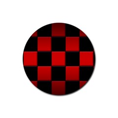 Black And Red Backgrounds- Rubber Coaster (round) by Hannah976