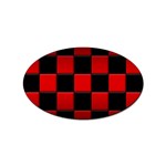 Black And Red Backgrounds- Sticker Oval (10 pack) Front