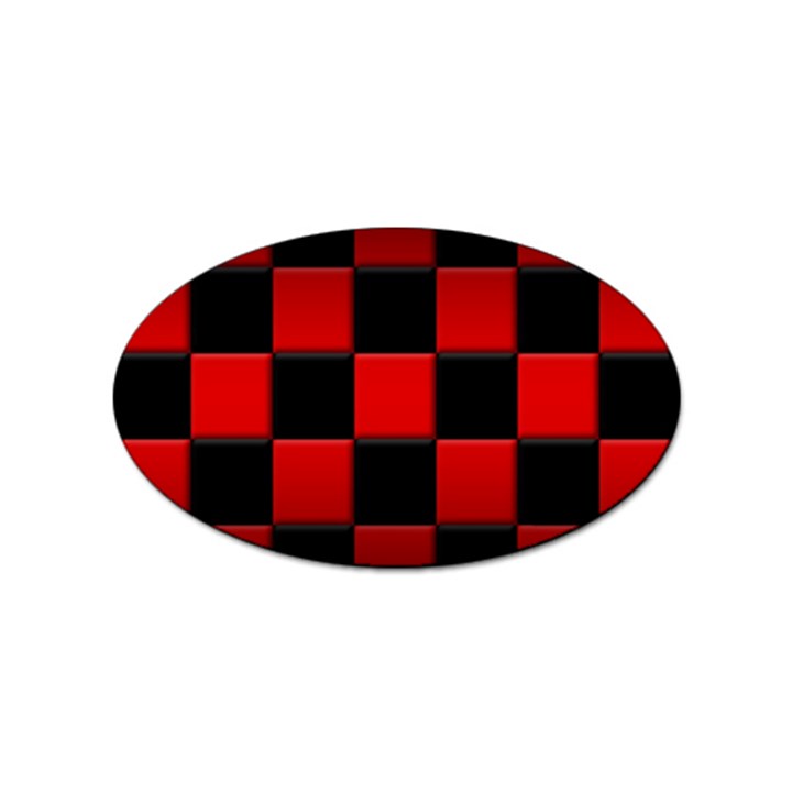 Black And Red Backgrounds- Sticker Oval (10 pack)