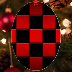 Black And Red Backgrounds- Uv Print Acrylic Ornament Oval by Hannah976