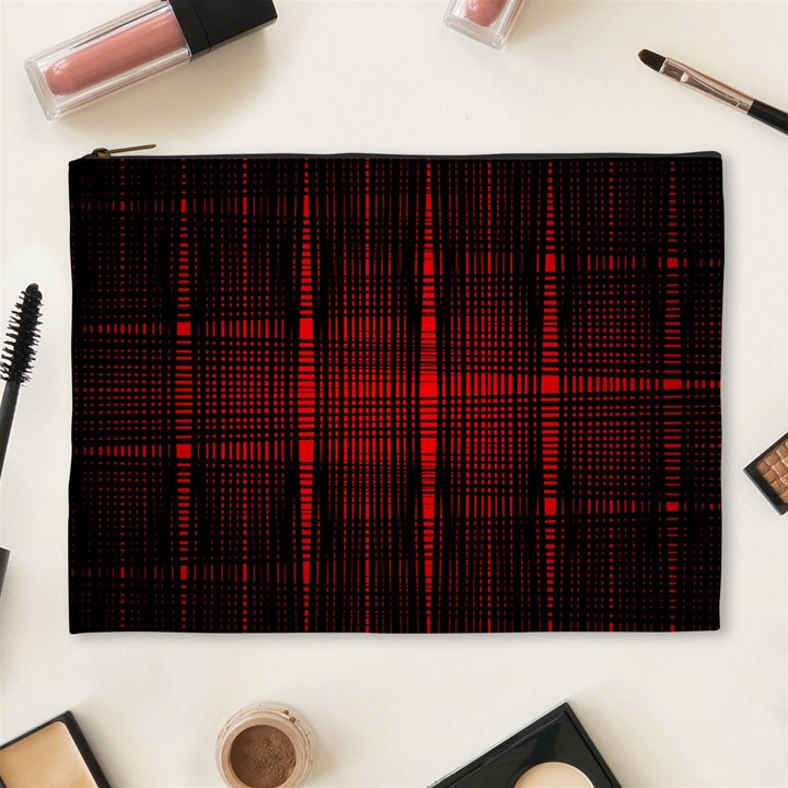 Black And Red Backgrounds Cosmetic Bag (XL)