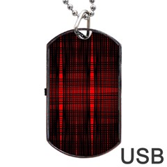 Black And Red Backgrounds Dog Tag Usb Flash (two Sides) by Hannah976