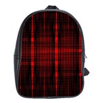 Black And Red Backgrounds School Bag (XL) Front