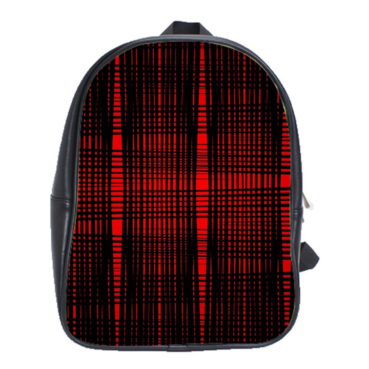 Black And Red Backgrounds School Bag (XL)