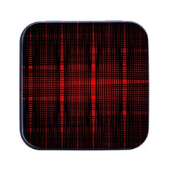 Black And Red Backgrounds Square Metal Box (black) by Hannah976