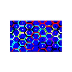 Blue Bee Hive Pattern Sticker (rectangular) by Hannah976