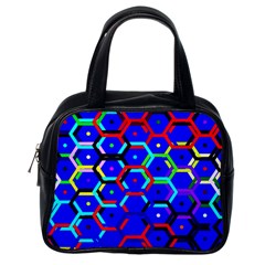 Blue Bee Hive Pattern Classic Handbag (one Side) by Hannah976