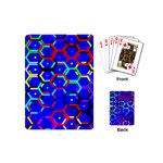 Blue Bee Hive Pattern Playing Cards Single Design (Mini) Back