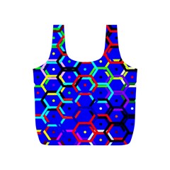 Blue Bee Hive Pattern Full Print Recycle Bag (s) by Hannah976