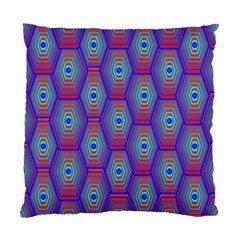 Red Blue Bee Hive Pattern Standard Cushion Case (two Sides) by Hannah976