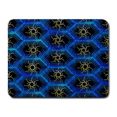 Blue Bee Hive Pattern Small Mousepad by Hannah976