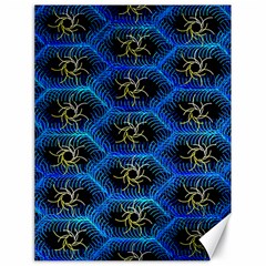 Blue Bee Hive Pattern Canvas 18  X 24  by Hannah976